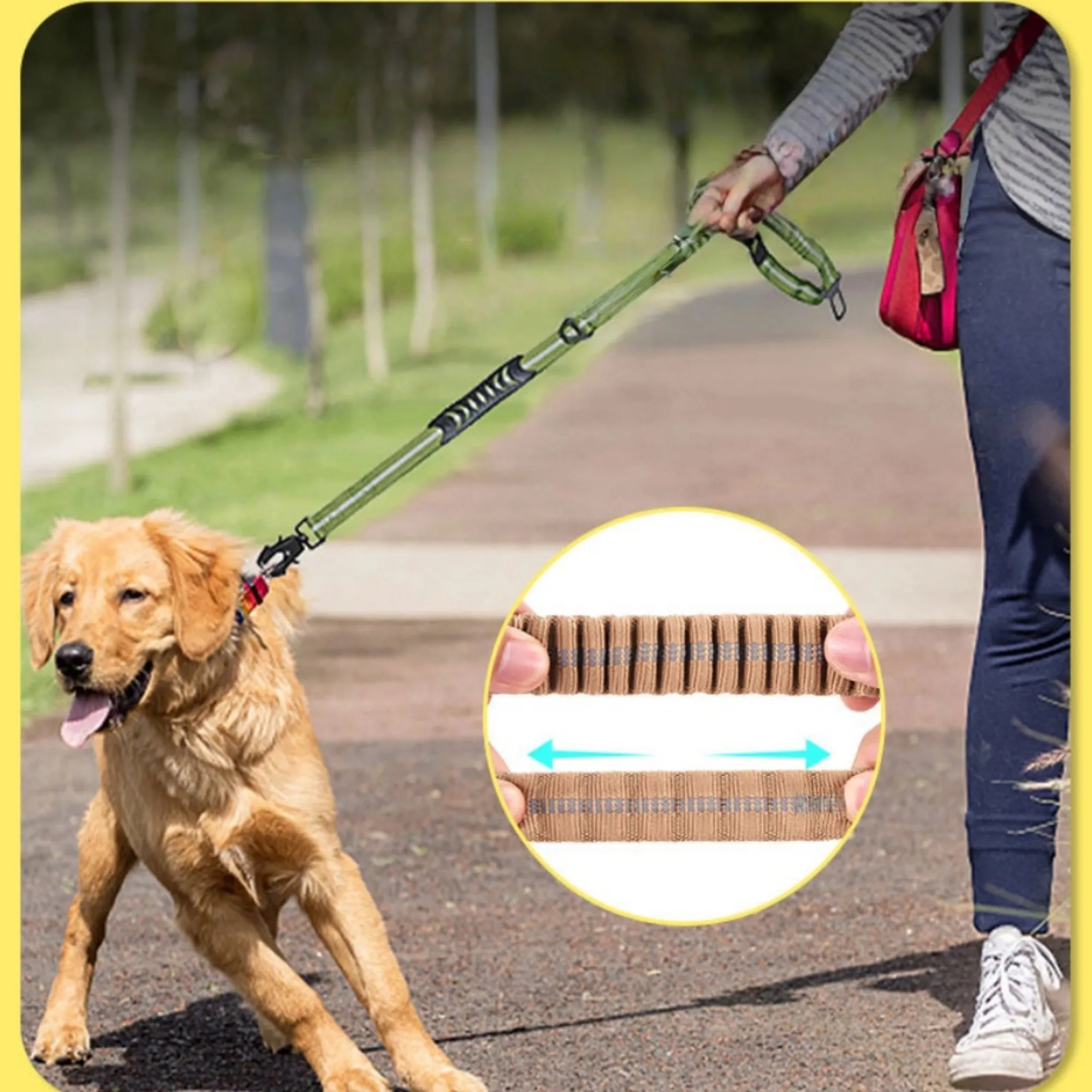 Large dog explosion-proof multi-functional tactical leash 4