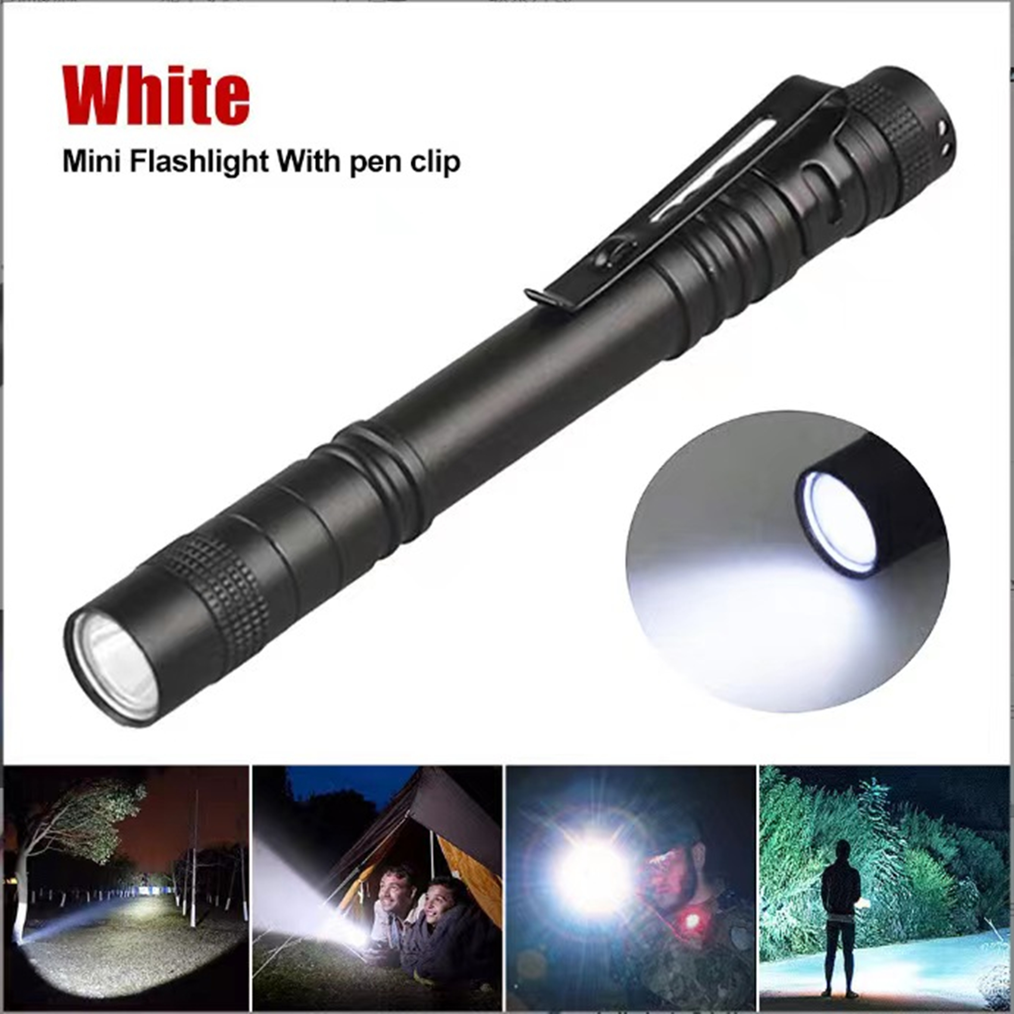 LED Mini Flashlights With Clip 5