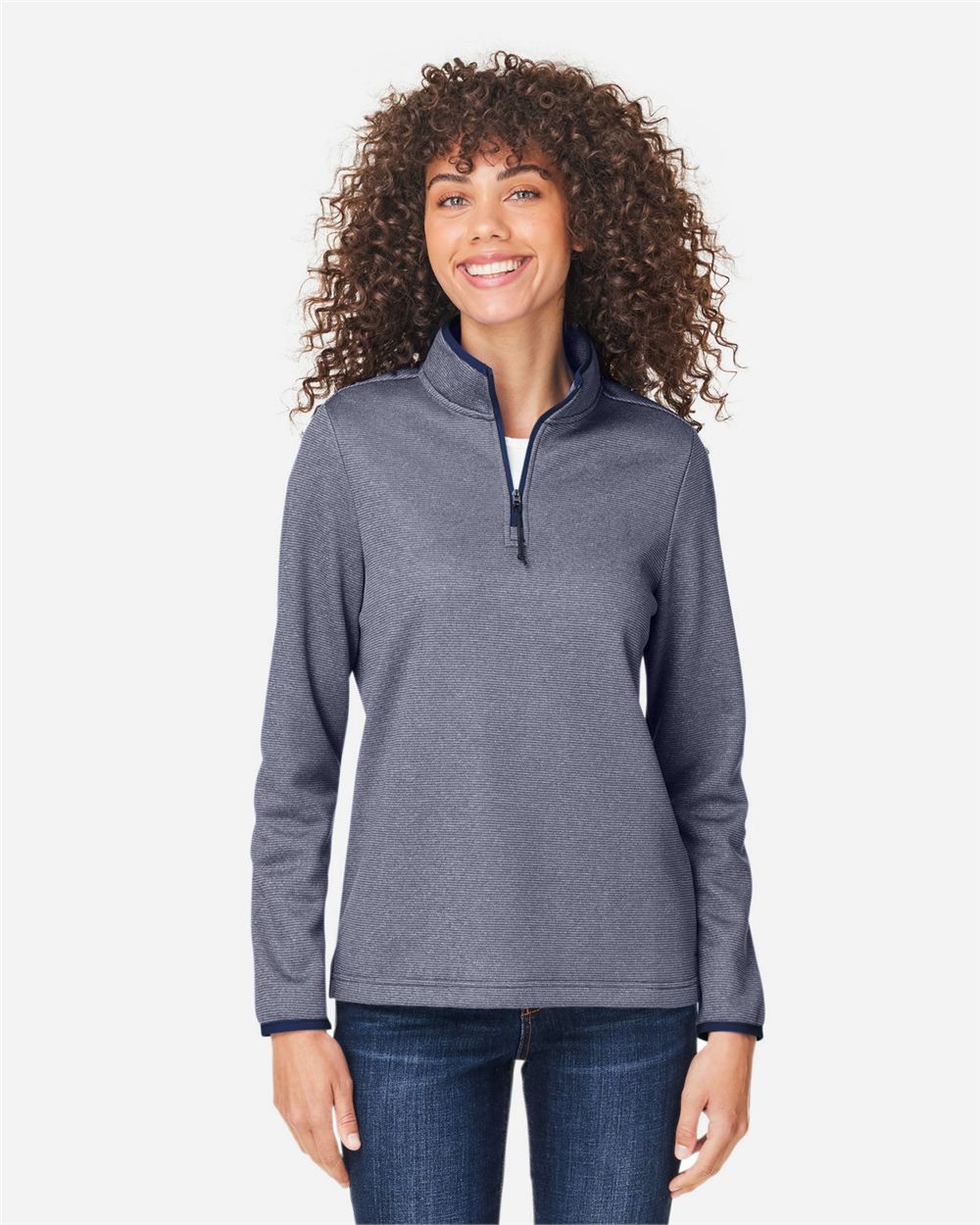 Women's Venture Heathered Stripe Quarter-Zip Pullover - CE73W 14