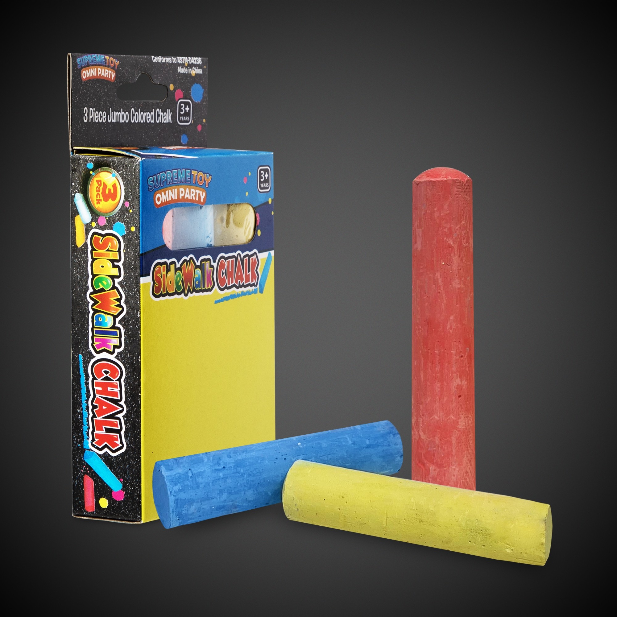 Sidewalk Chalk 3Pk 4
