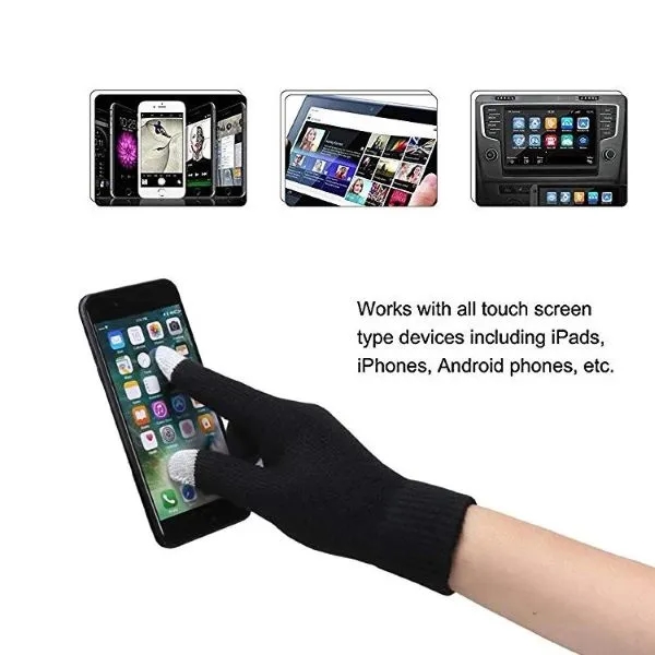 Custom Jacquard Touch Screen Gloves 3