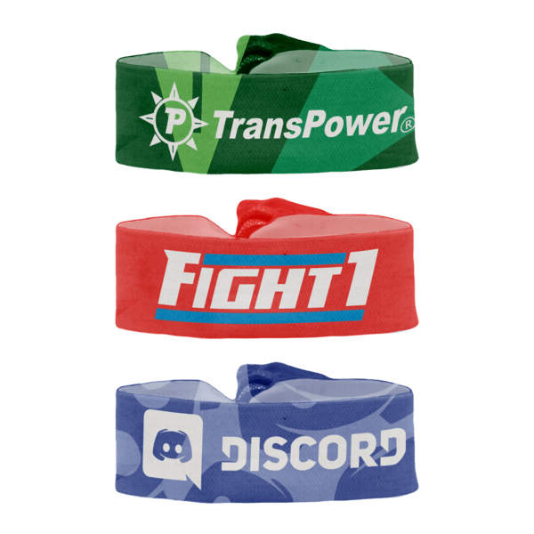3/4" Dye-Sublimated Elastic Fold-Over Wristband 3