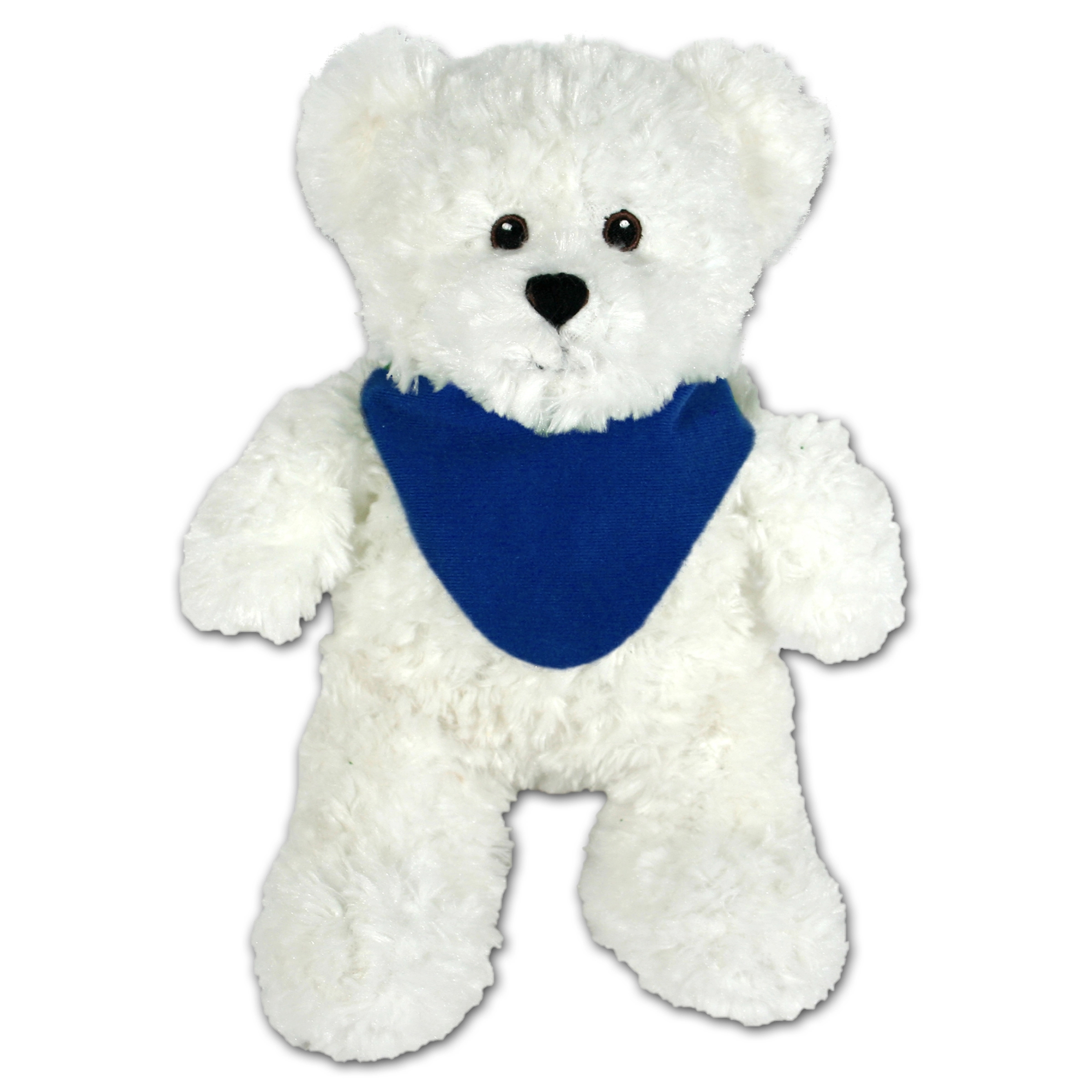12" White Bear with Embroidered Eyes 25
