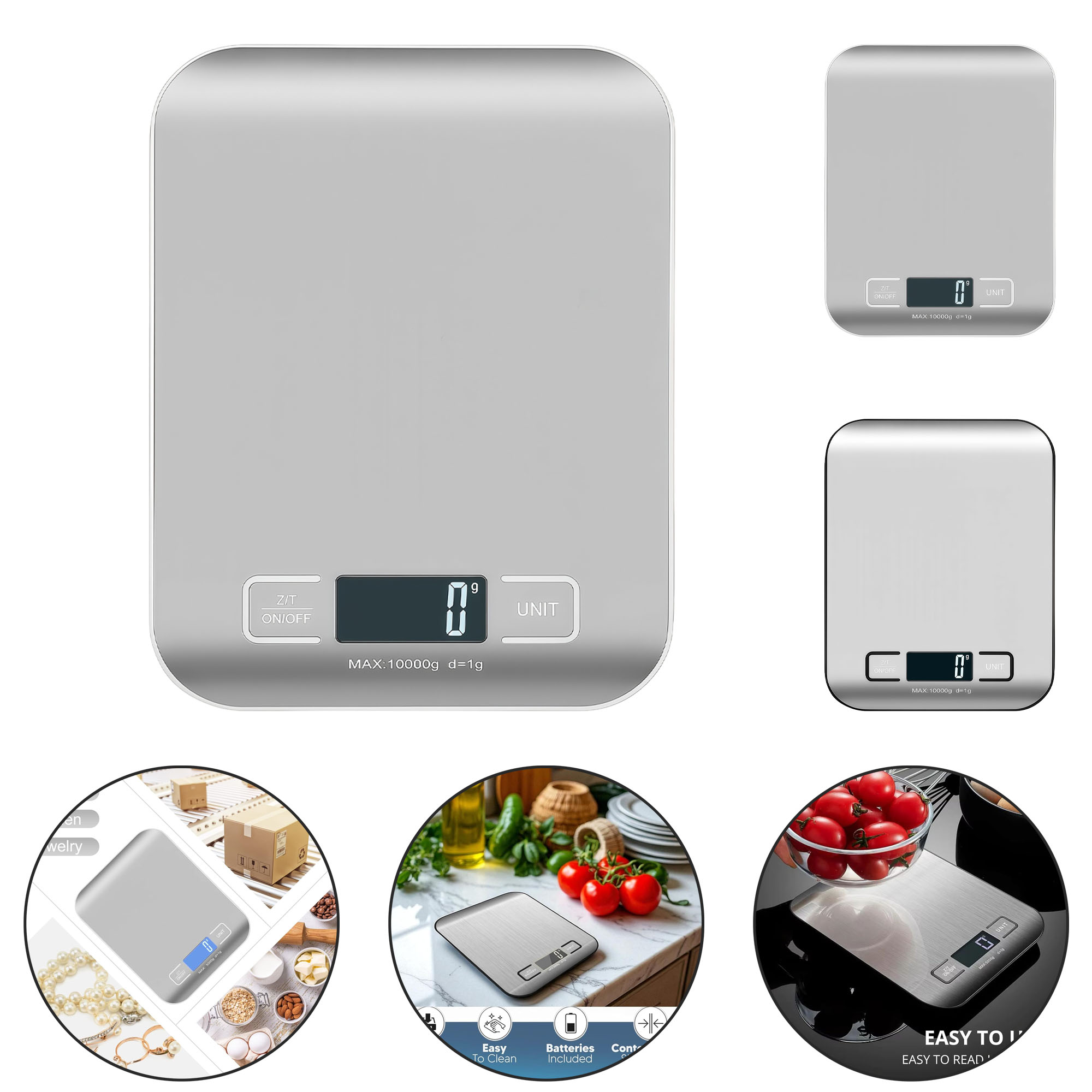 10kg/1g Precision Kitchen Scale- Portable Electronic Scale with LCD Display 2