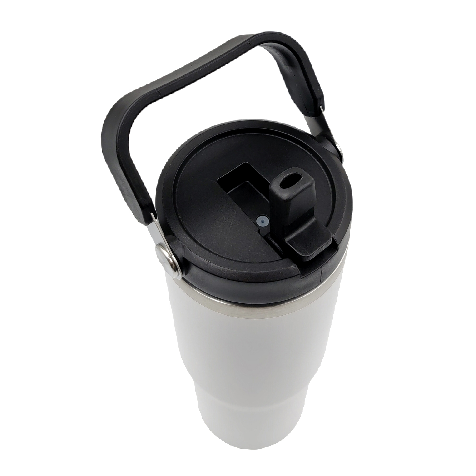 30 oz Stainless Steel Insulated Mug with Handle and Built-In Straw 16