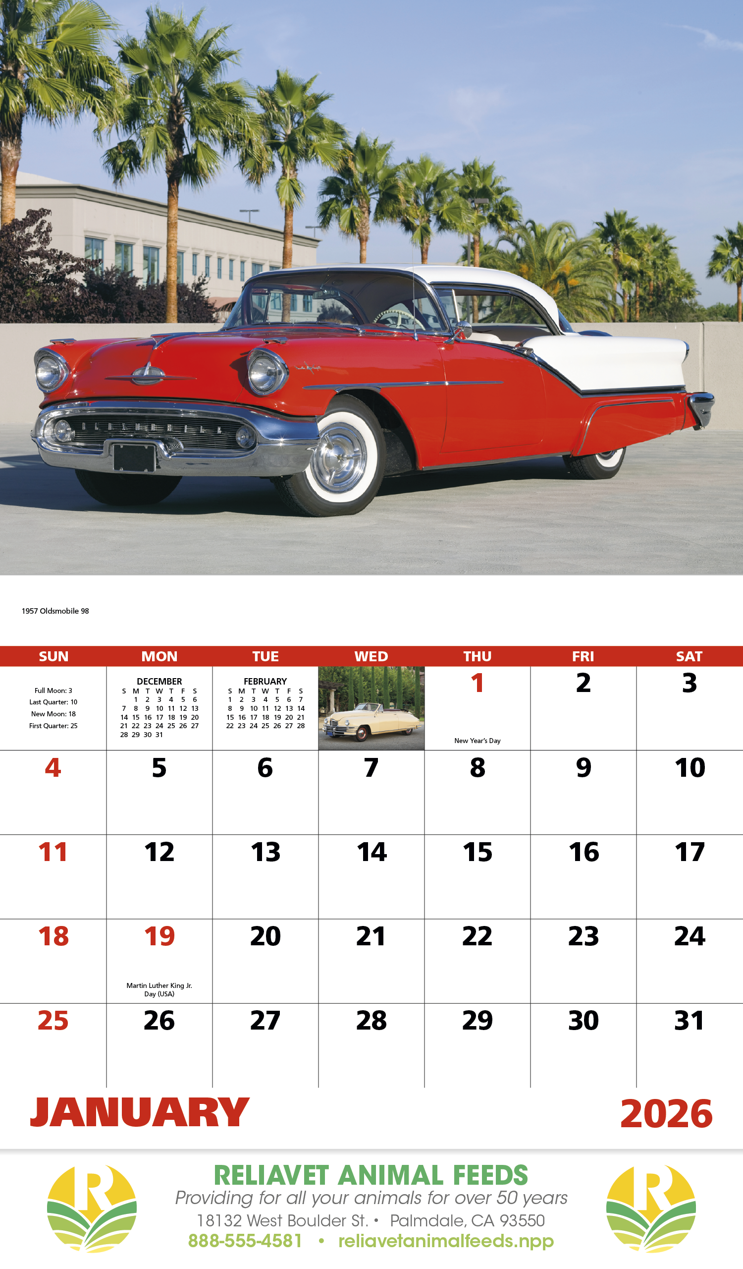 Good Value™ Classic Autos - Stapled Calendar 6