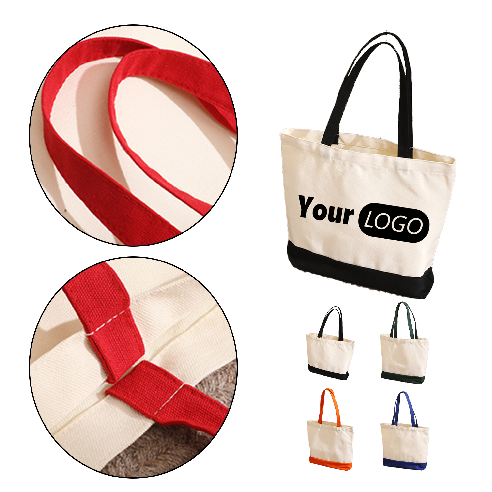 Multi-Scene Canvas Tote Bag, custom tote bag with logo imprint 7