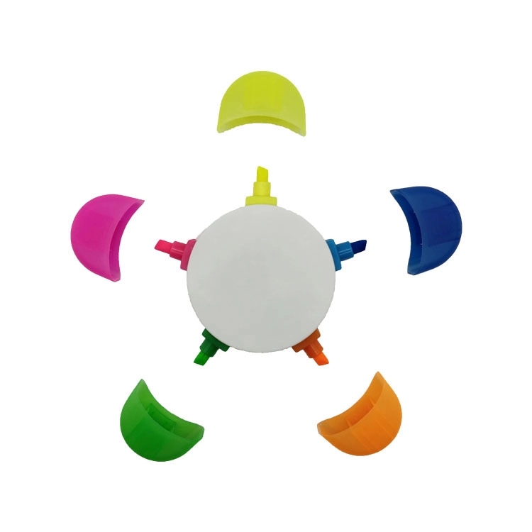 5pcs Petals Highlighters Fluorescent Watercolor Marker 2