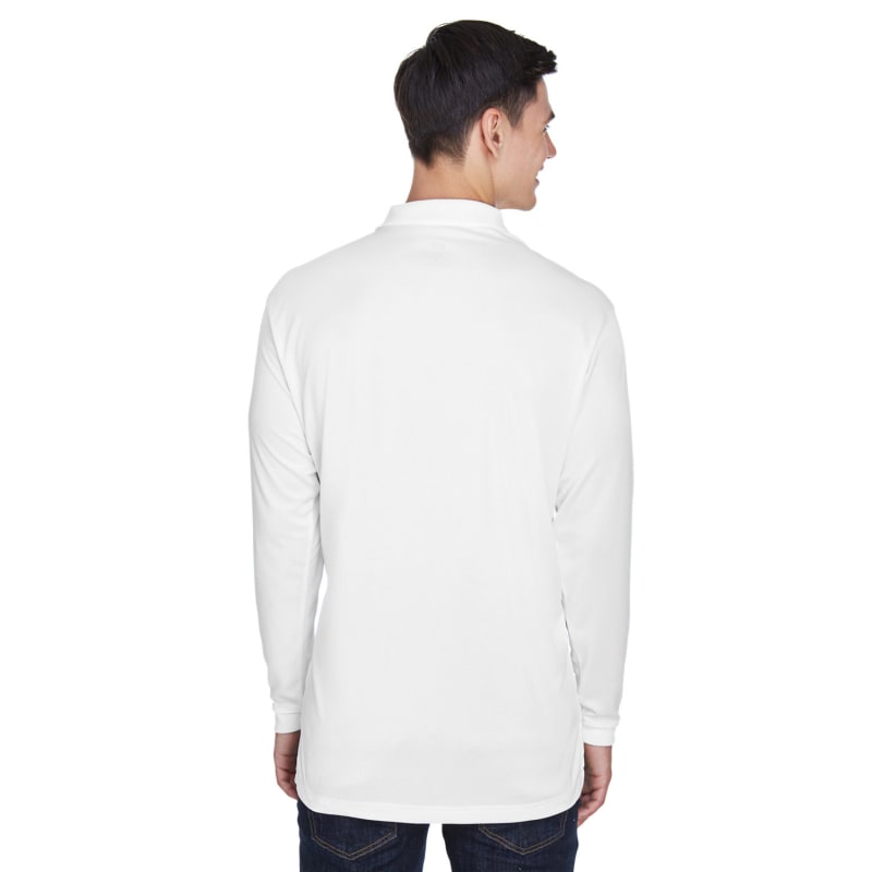 UltraClub Adult Cool & Dry Sport Long-Sleeve Polo 10