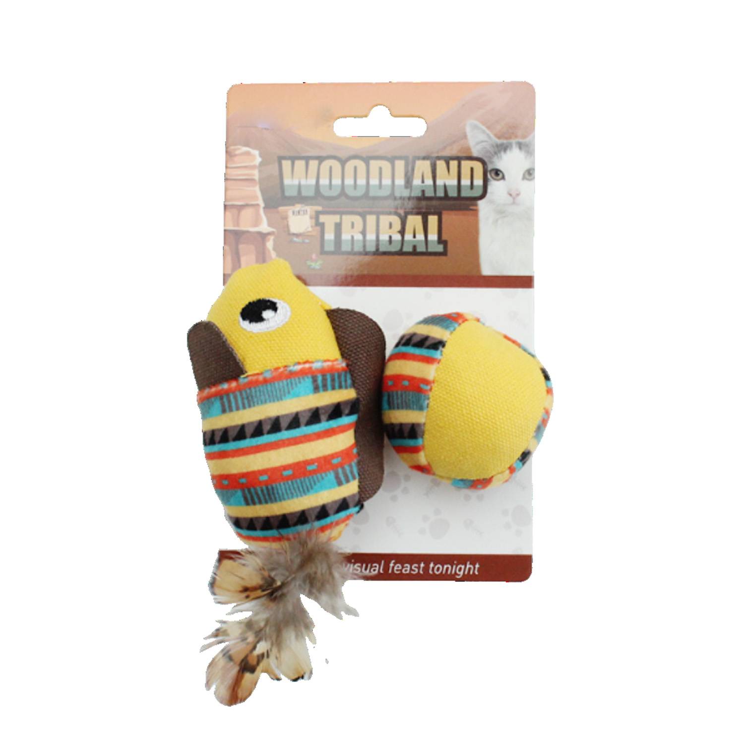 Chew Resistant Interactive Plush Cat Teaser Toy 5
