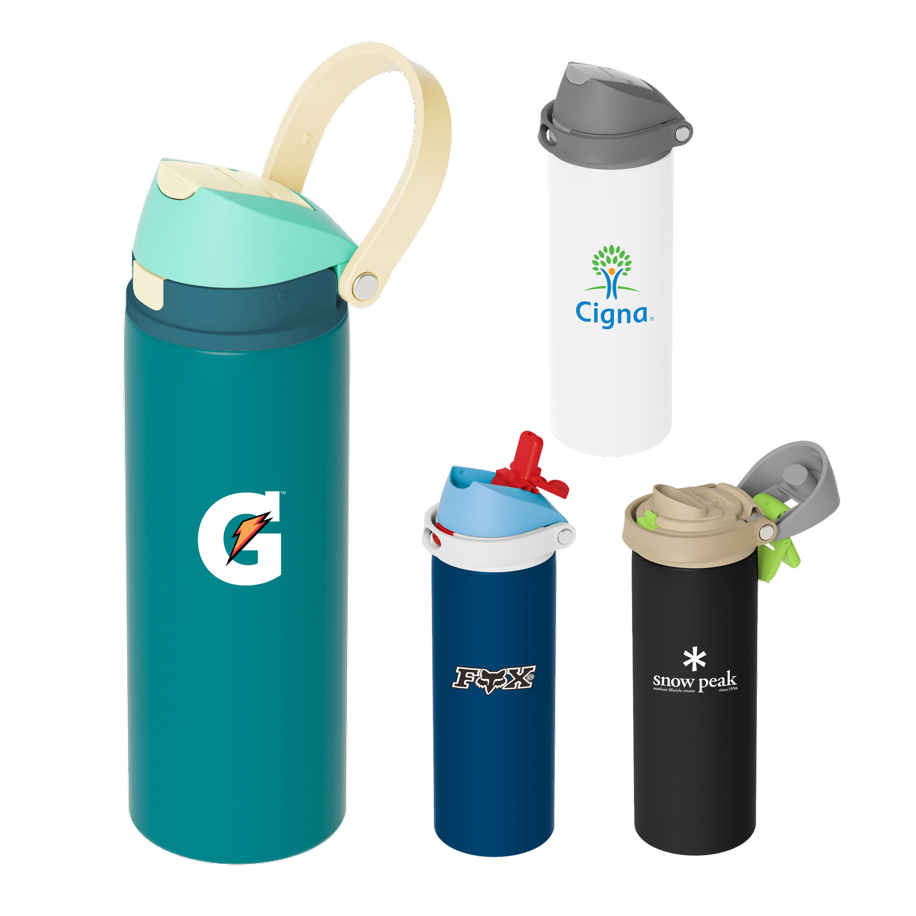 Chug & Sip 24oz Double-Wall Stainless Bottle, custom water bottle with logo imprint 16