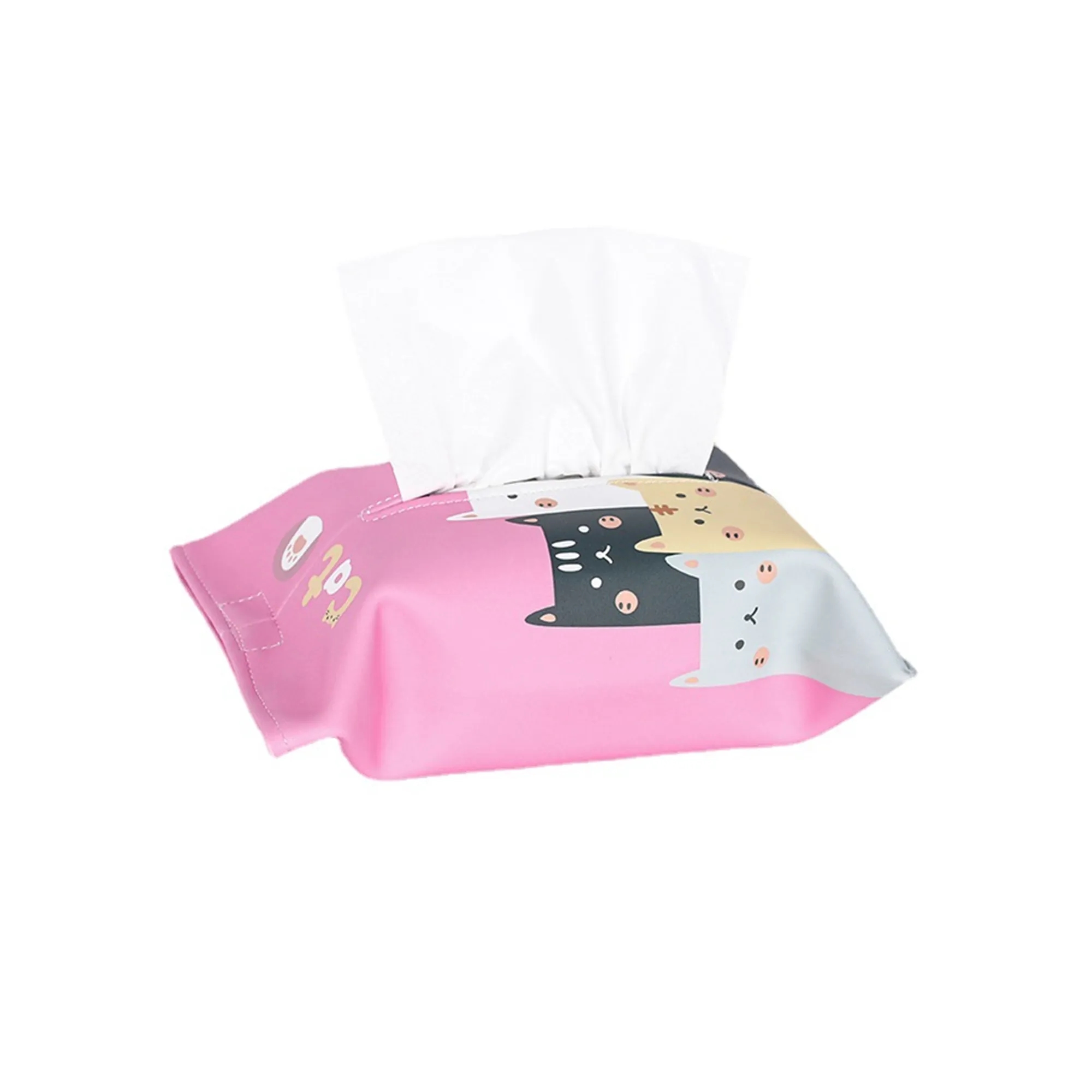 MOQ20 Car PU Leather Tissue Box 2