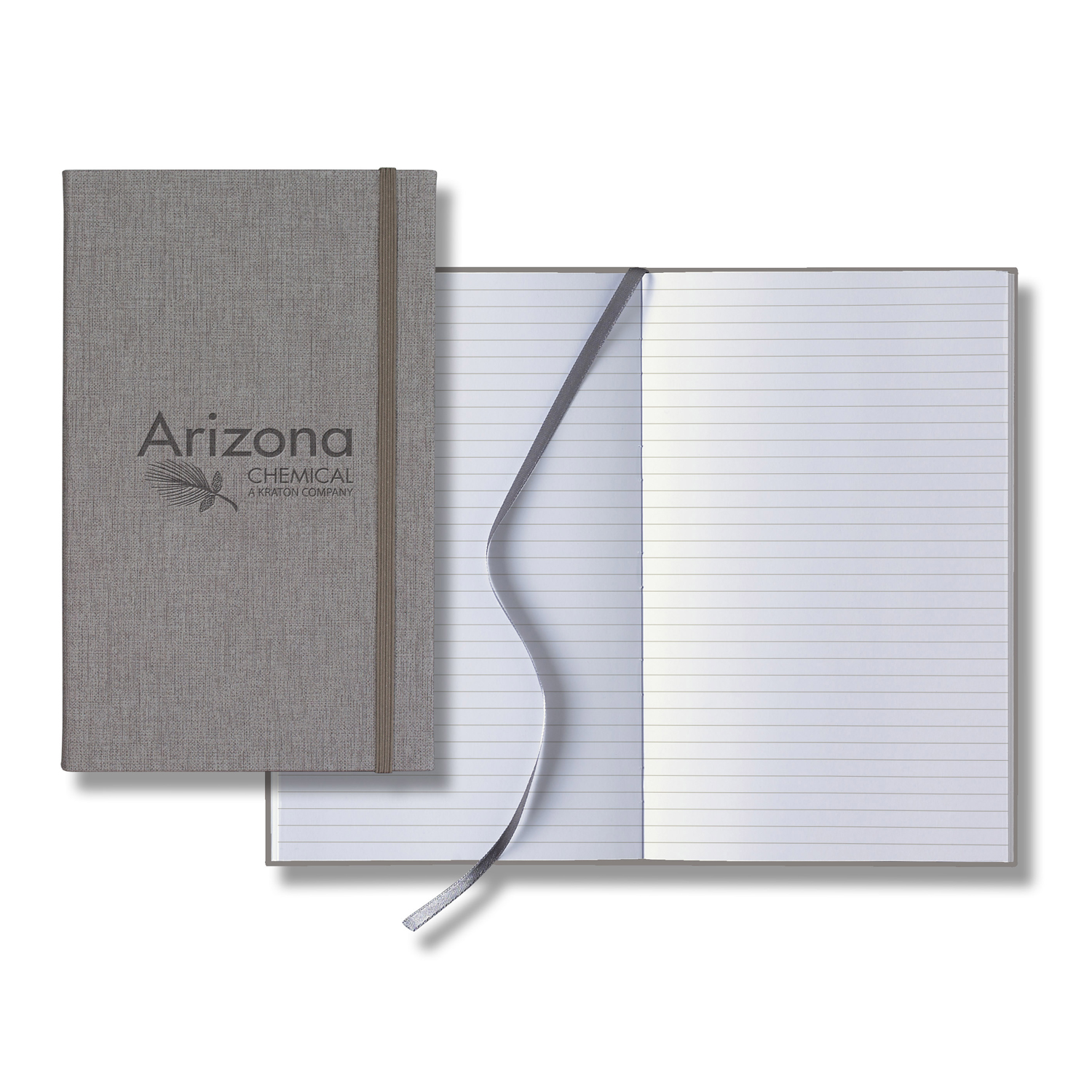 Castelli Linen Banded Medio Lined White Page Journal 12