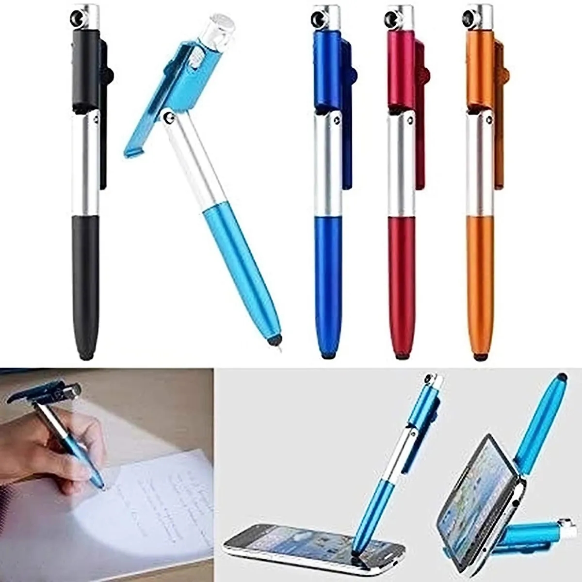 LED Phone Holder Touch Screen Capacitive Ballpoint Pens 5