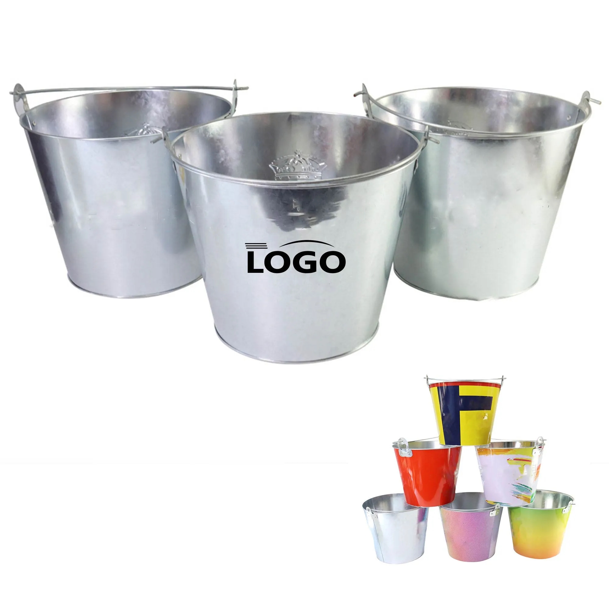5L Ice Beer Wine Bucket Tongs Tub 4
