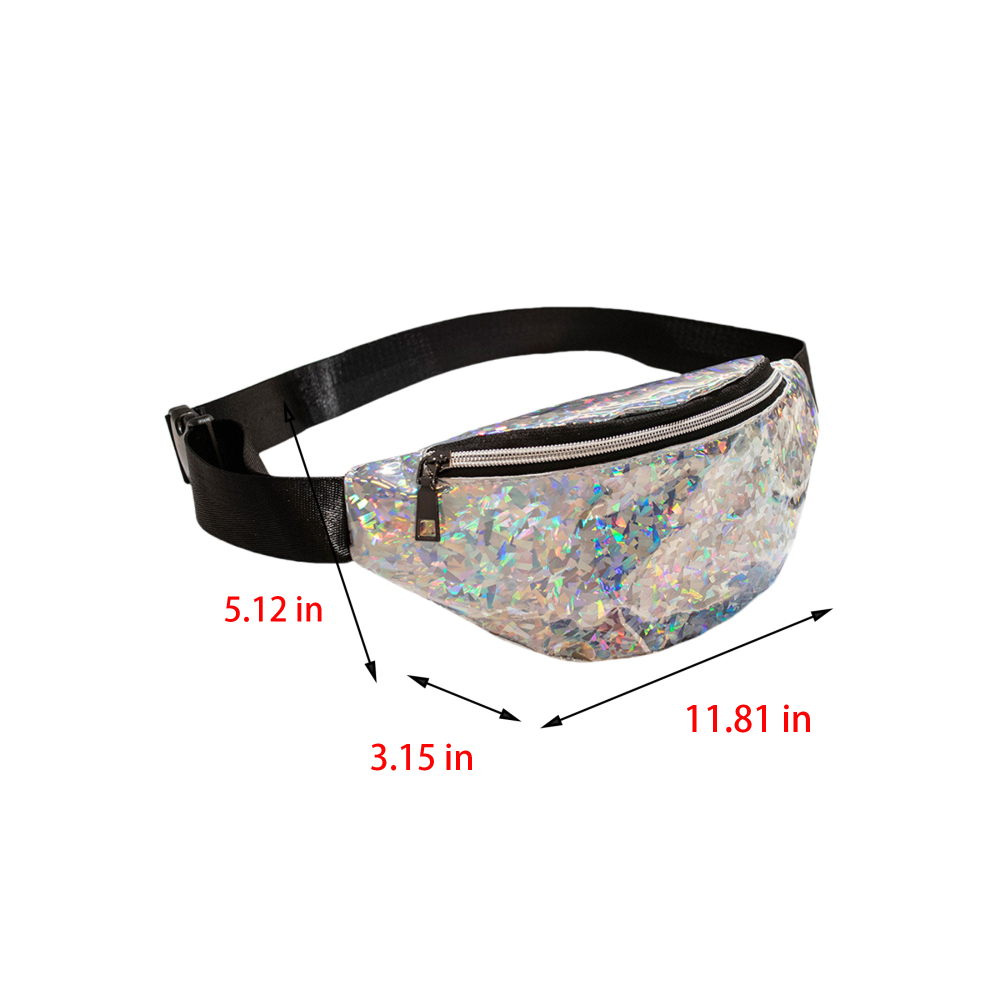 Trendy Holographic Waist Pack with Adjustable Strap 6