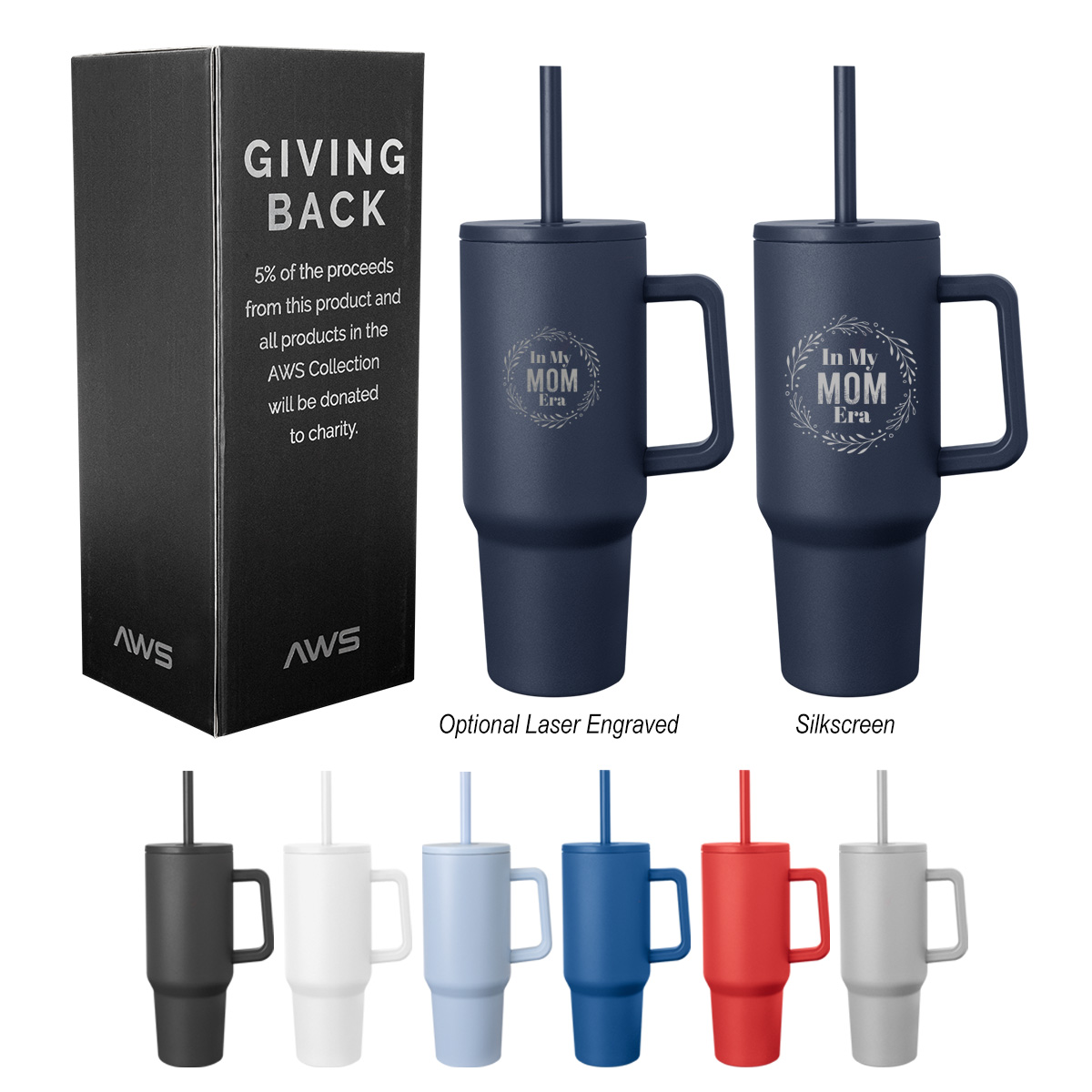 40 Oz. AWS Jackson Intrepid Stainless Steel Tumbler 10