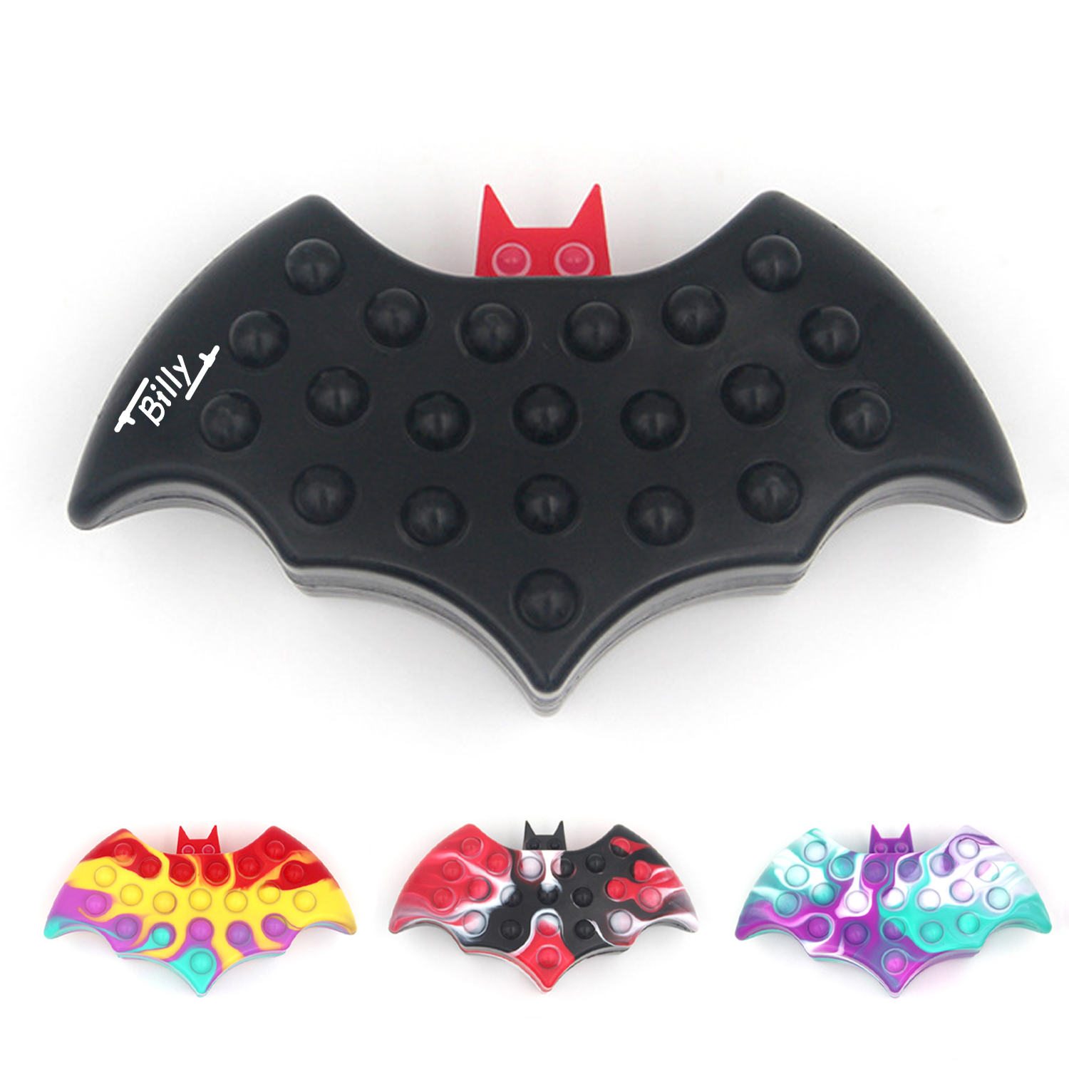Bat Shaped Silicone Push Pop Bubble Ball Toy 5