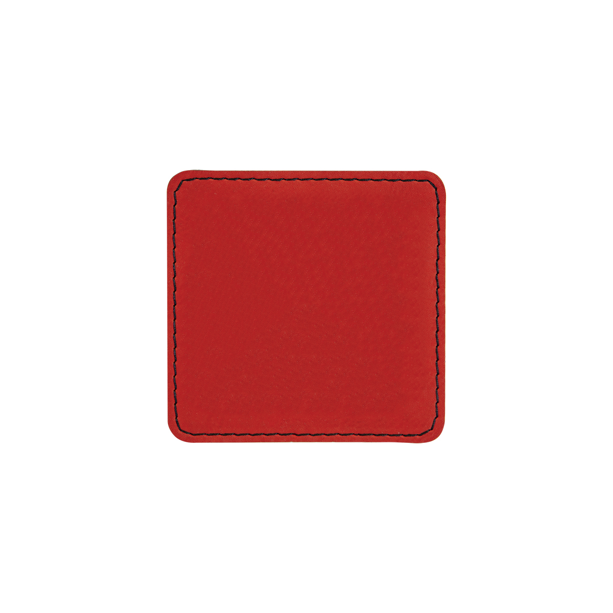 3" Red Leatherette Square Patch with Adhesive 2