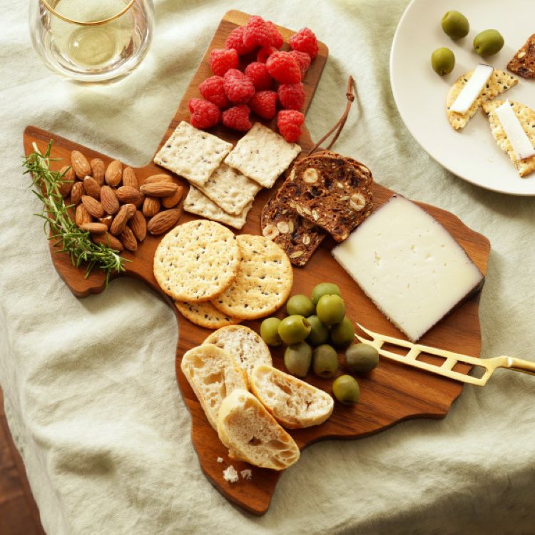 Twine Living® Acacia Texas Shaped Cheese Board 7