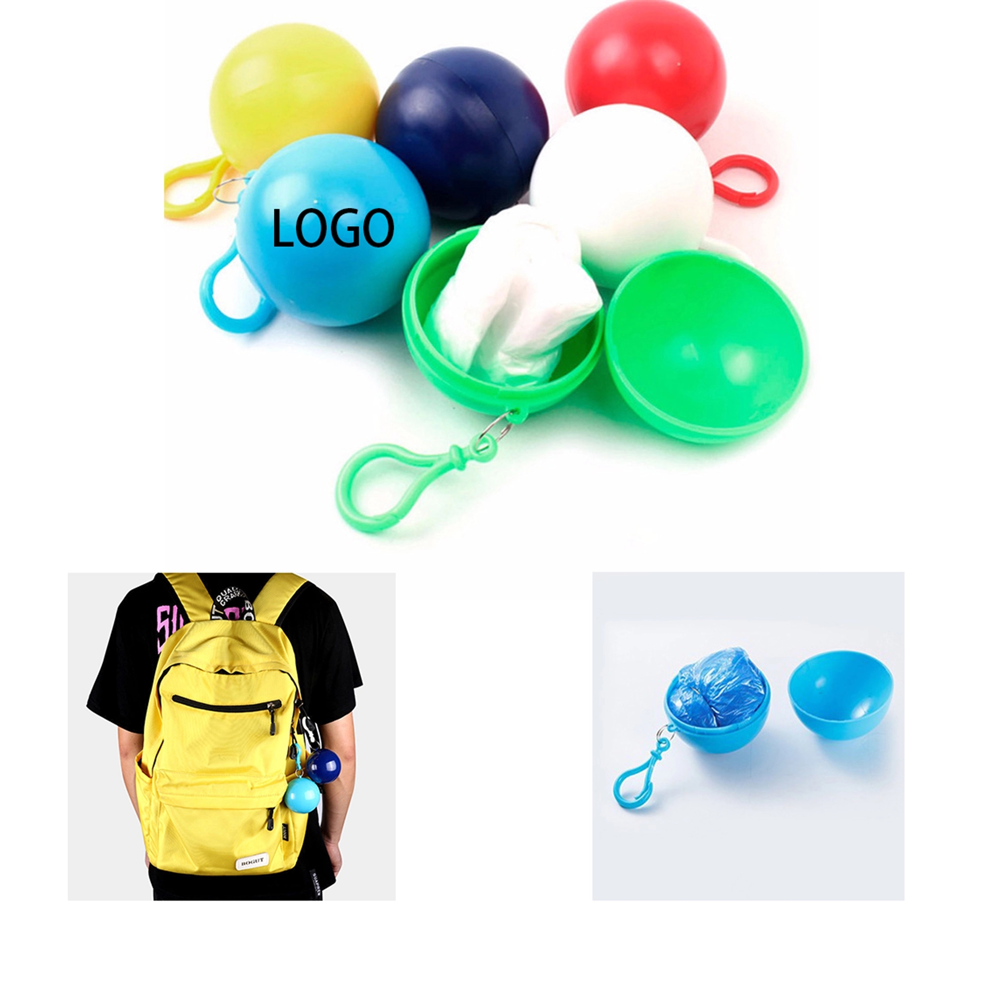 Spherical Portable Disposable Raincoat. MOQ 100PCS 1
