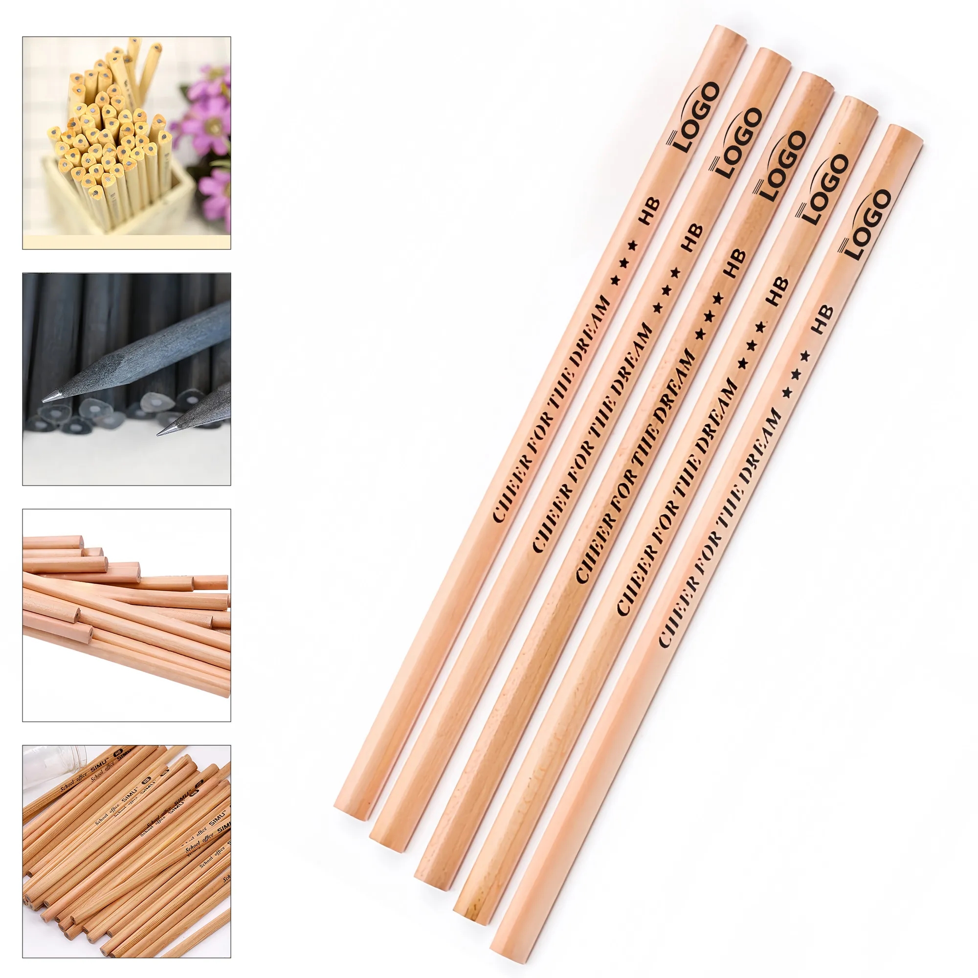 Double-Ended Wood Meeting Pencil For Professional Sketching