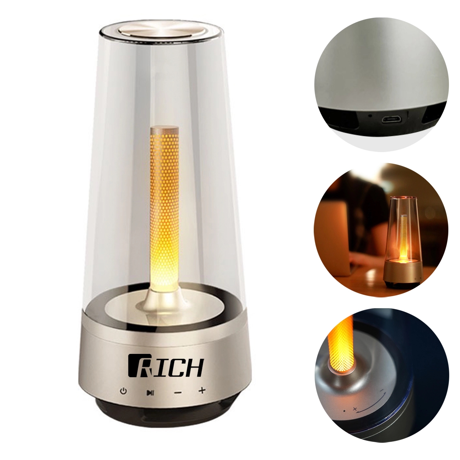 Candle Lamp Speaker, promotional toy with logo imprint 2