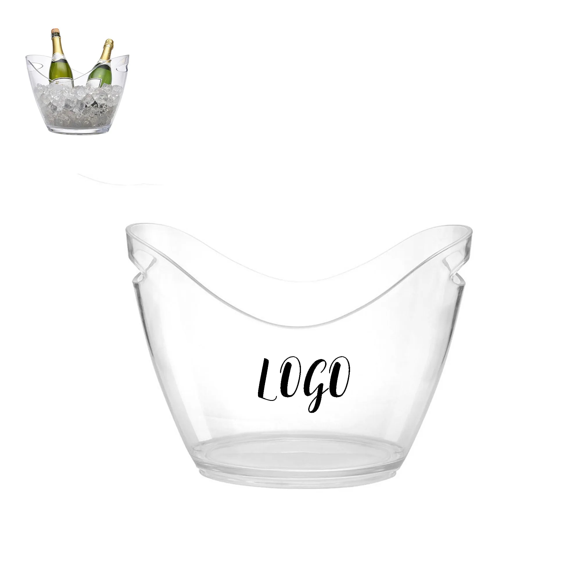 4L Clear Cooler Ice Bucket 2