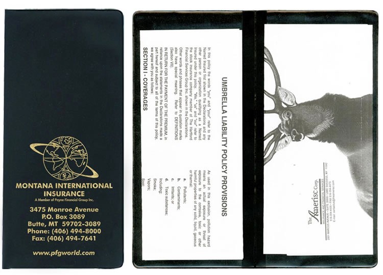 Policy and Document Holder with 2 clear FULL pockets 3