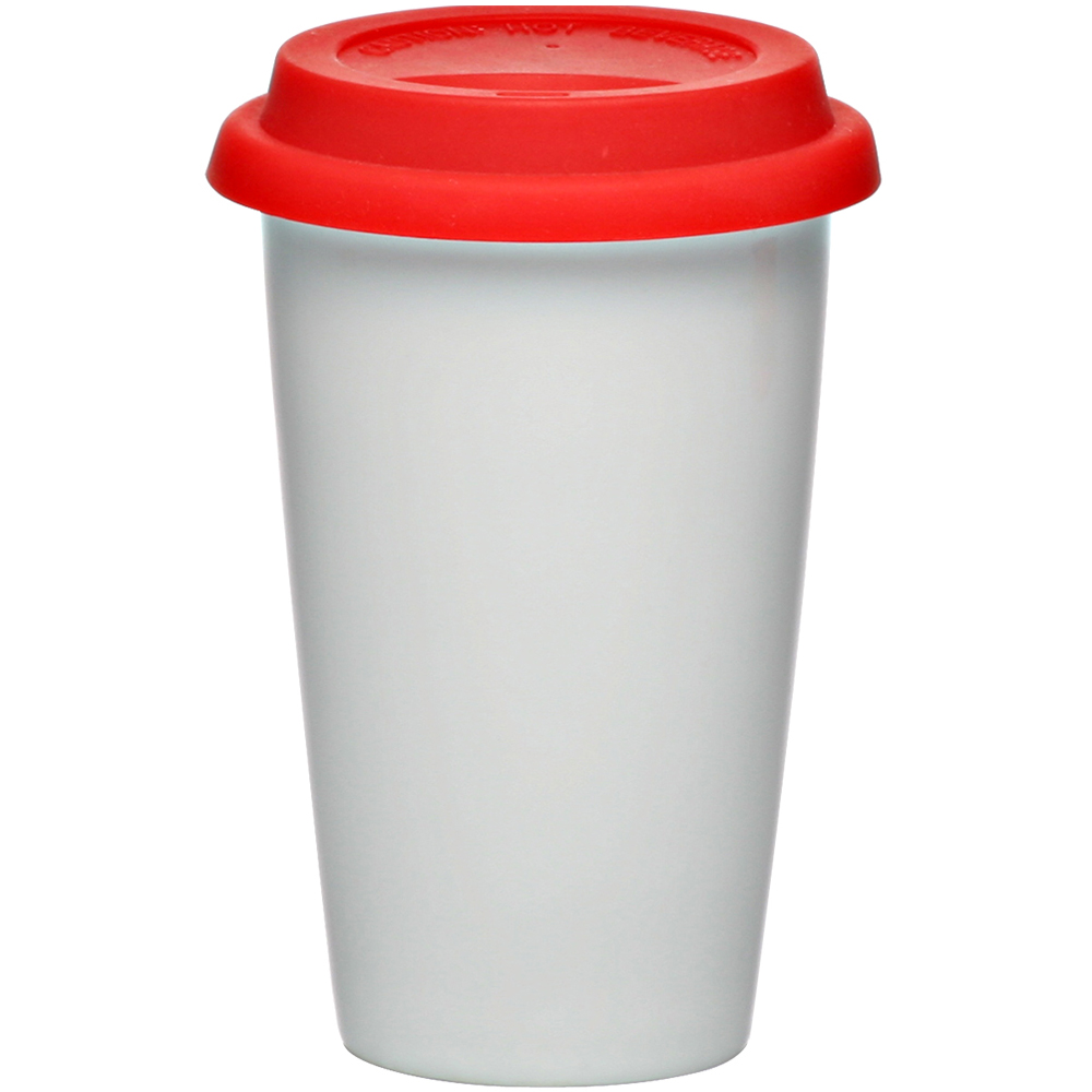 11 oz. Double Wall Ceramic Tumbler with Lid 5