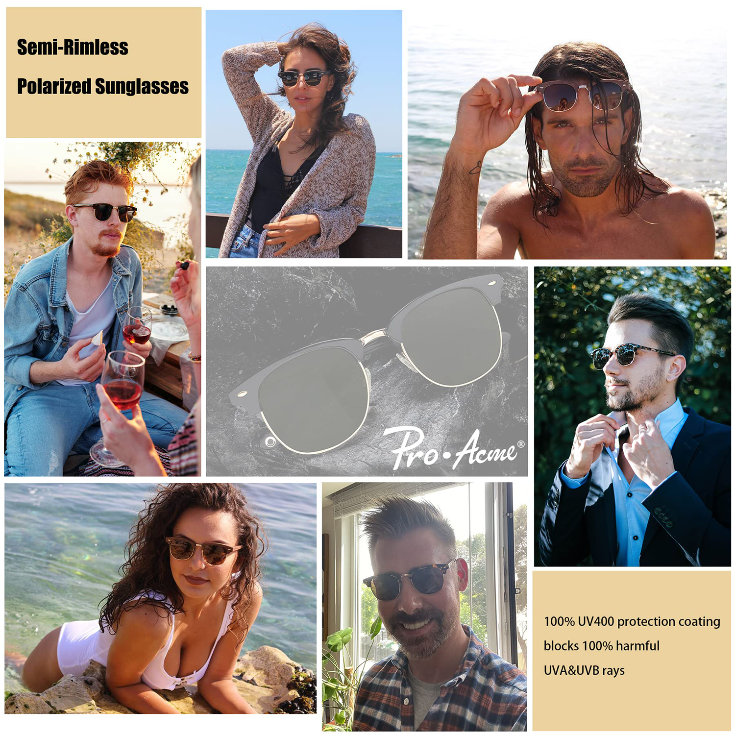 Semi-Rimless Polarized Sunglasses 3