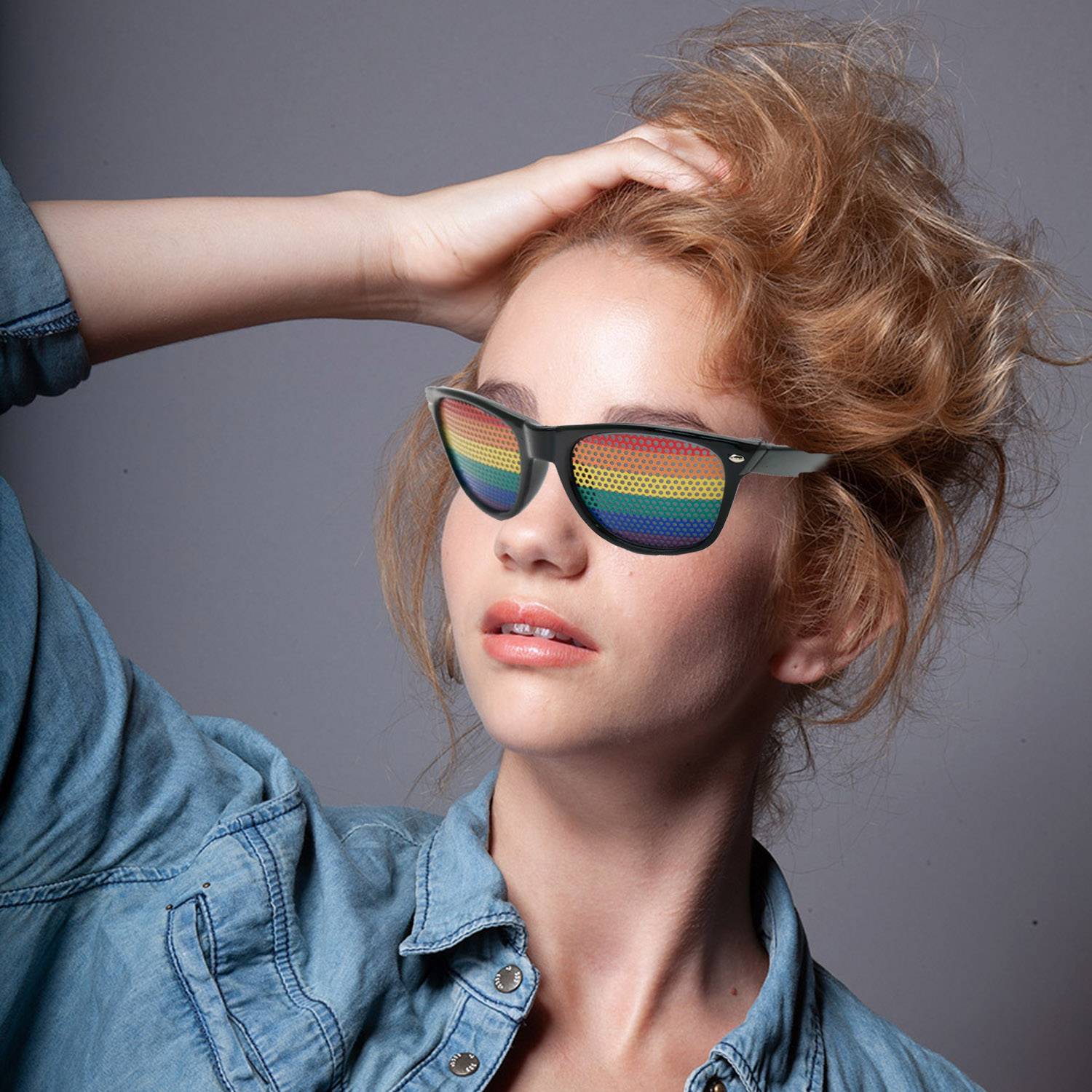 Cute Rainbow Sticker Sunglasses 2