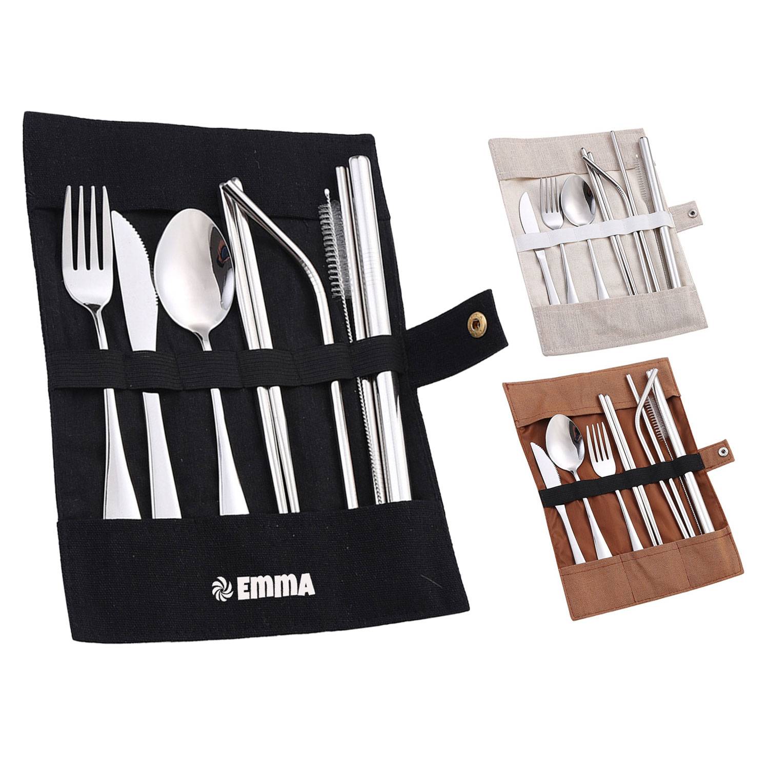 8-pack Travel Stainless Steel Cutlery Set 4