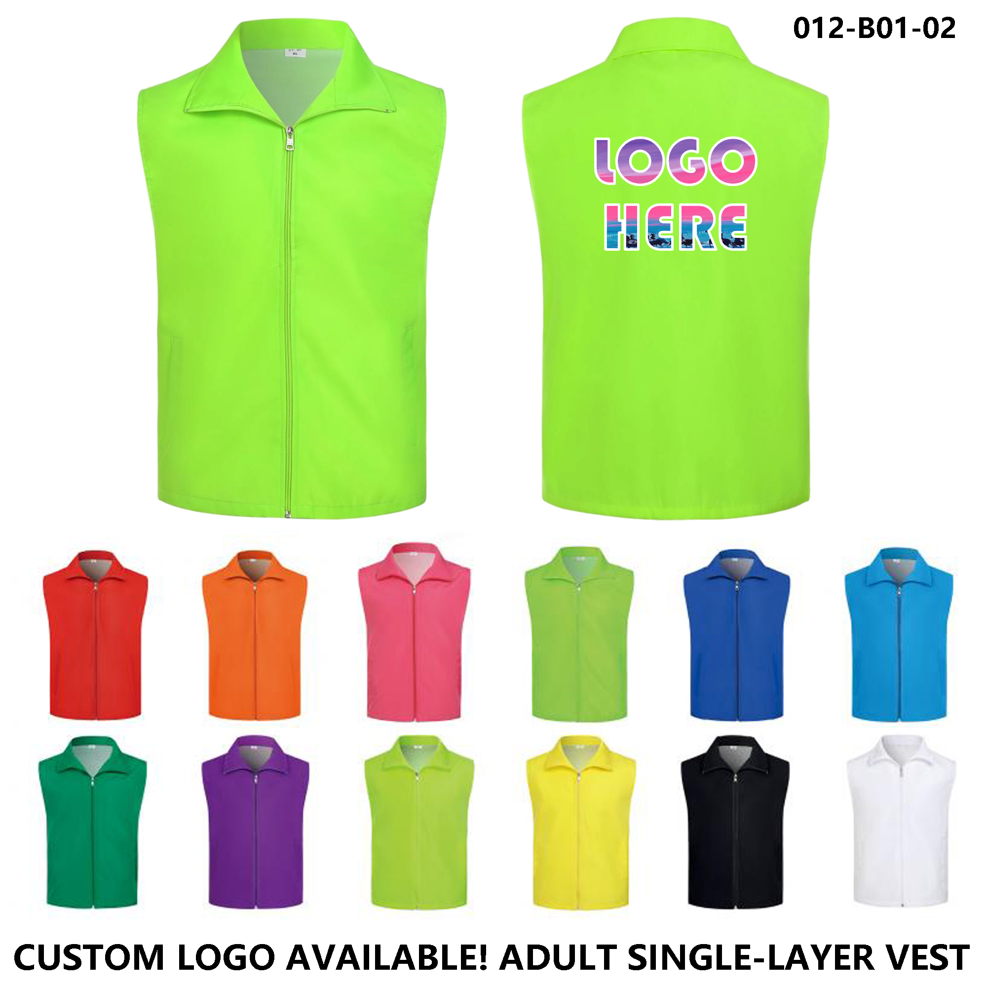 Adult Unisex Vest ?C Single Layer Composite, Logo Custom 2