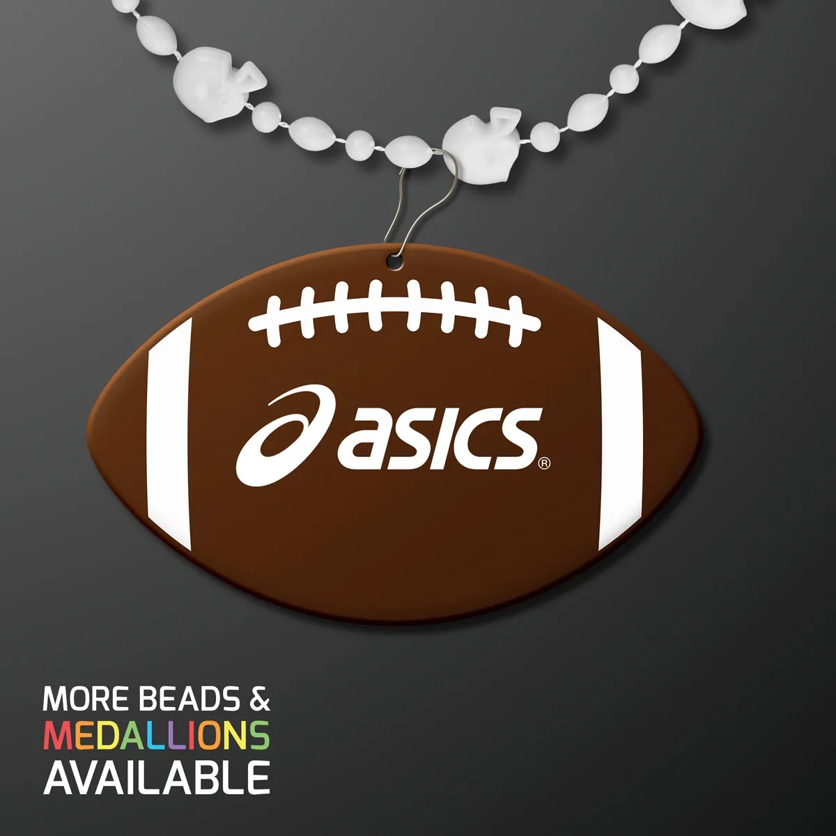 Sport Head Party Bead Necklaces with Football Medallions 9