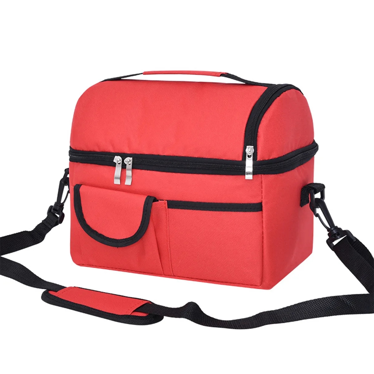 Compartment Box Double Deck Insulated Reusable Lunch Bag 5