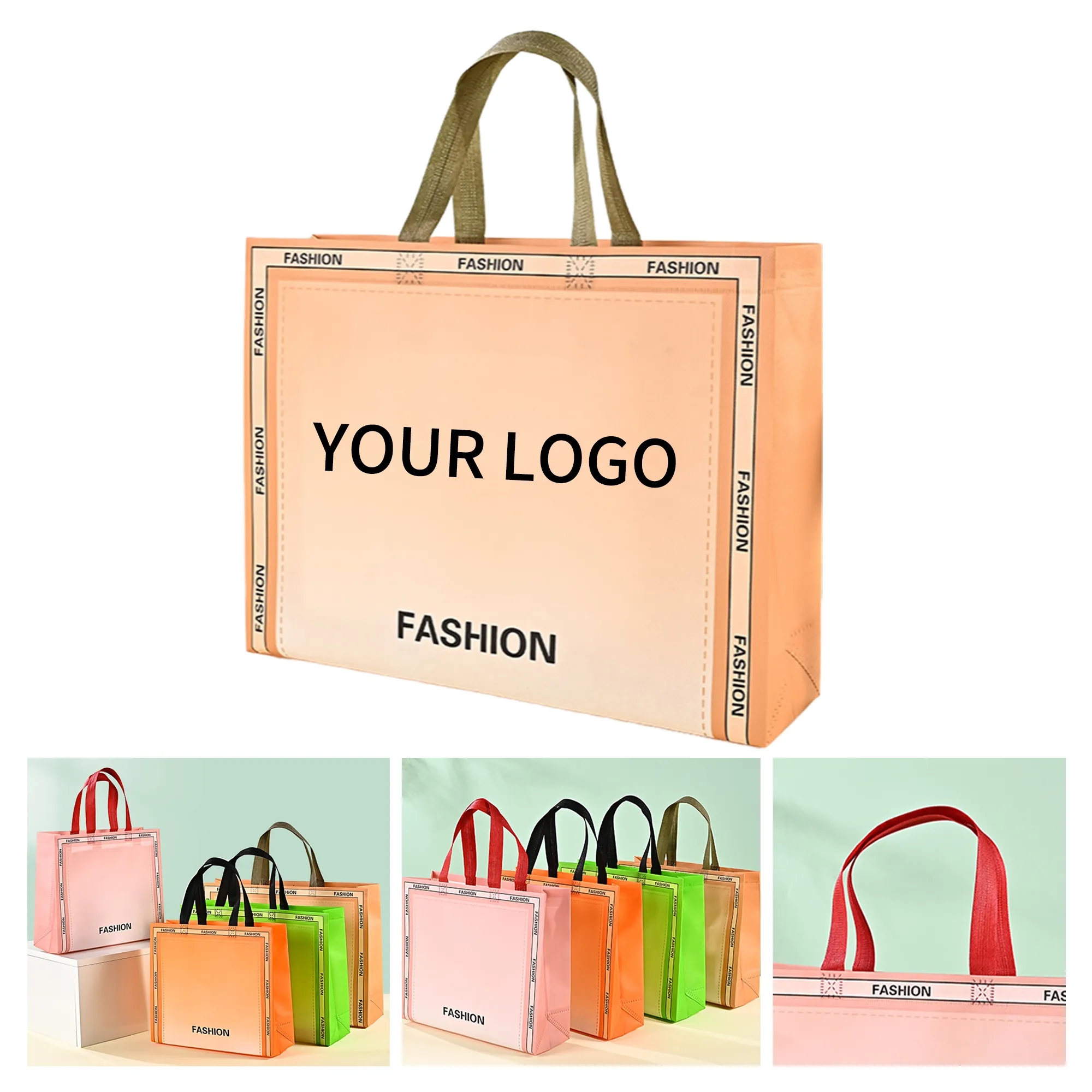 Gradient Color Nonwoven Tote Bag 2
