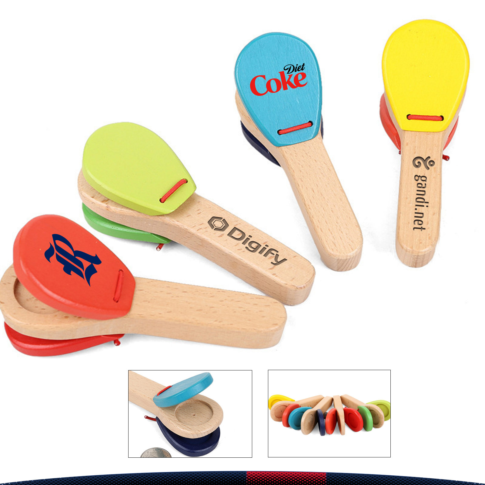 Zinola Wooden Castanet Clapper 3