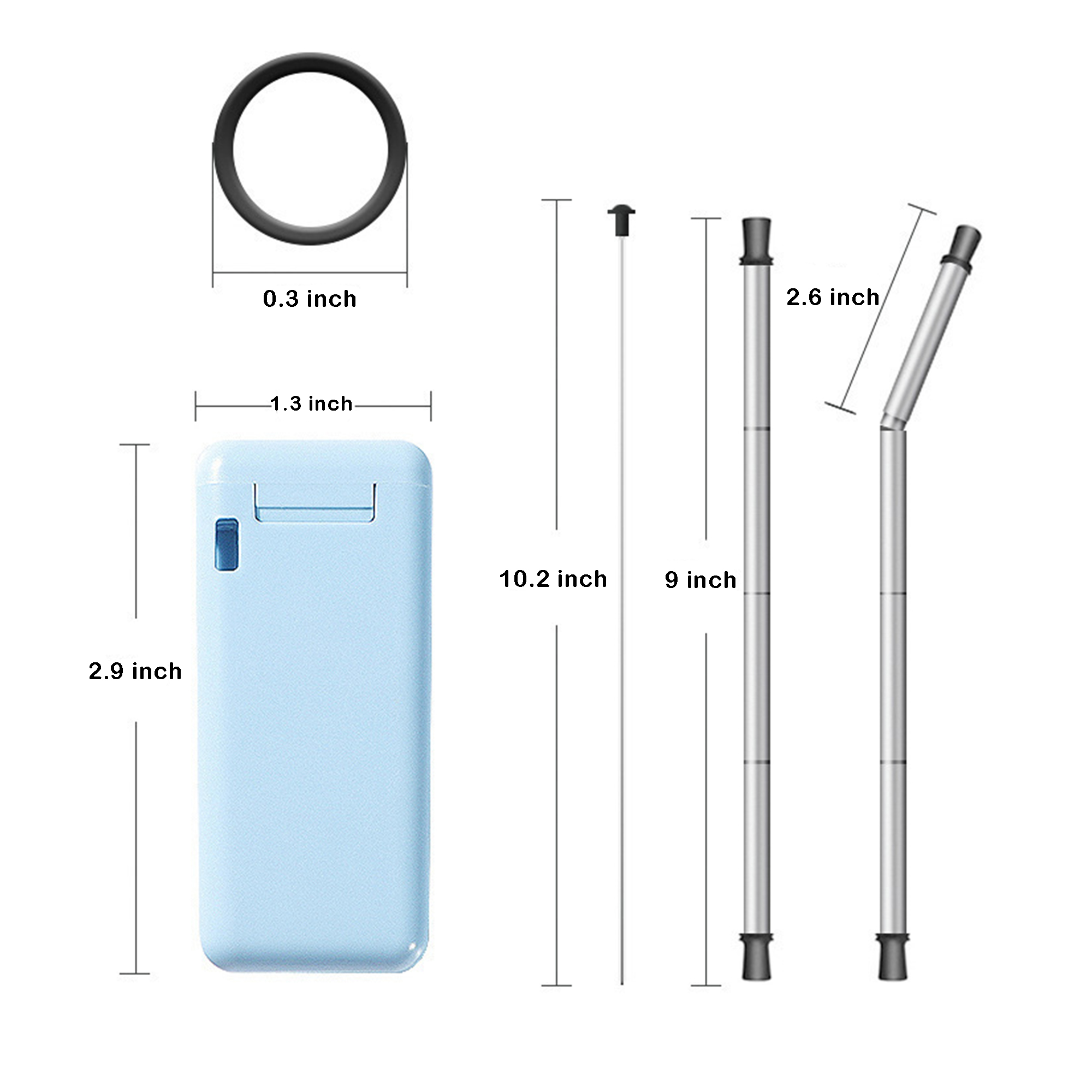 Customizable Straw Set with Case 2