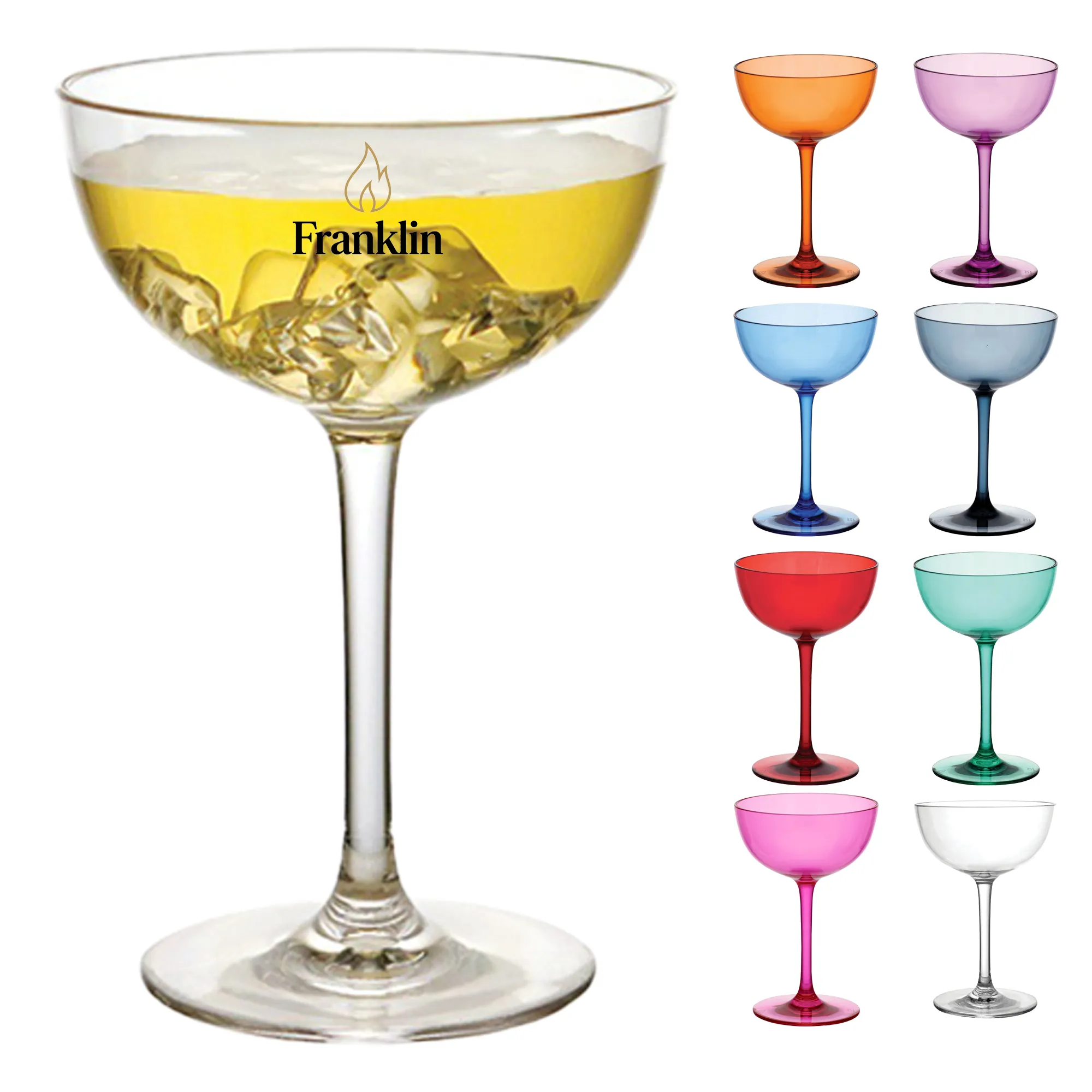 MOQ20 Plastic Champagne Goblets Glass 2