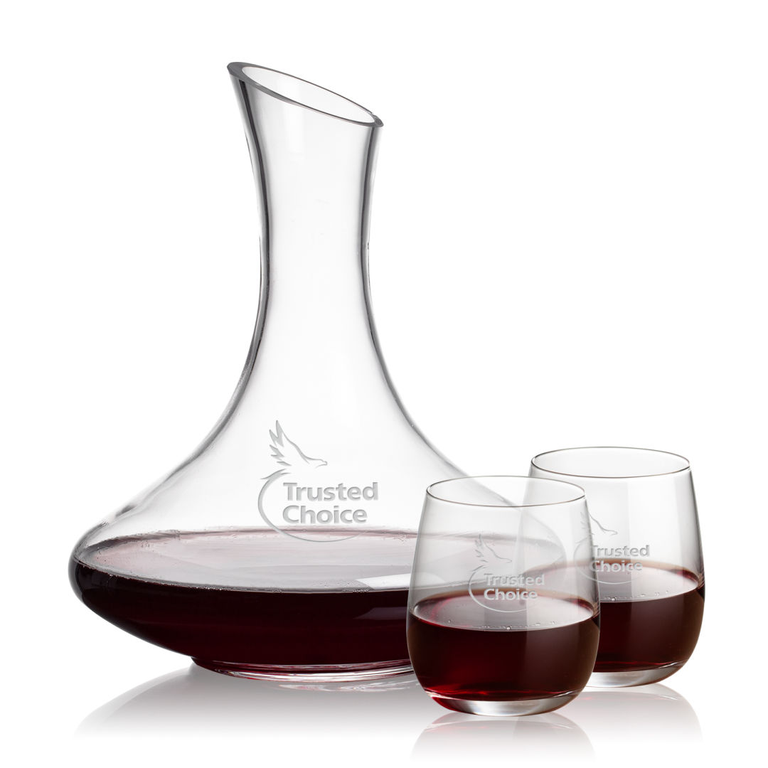 Kanata Carafe & Crestview Stemless Wine Set 6