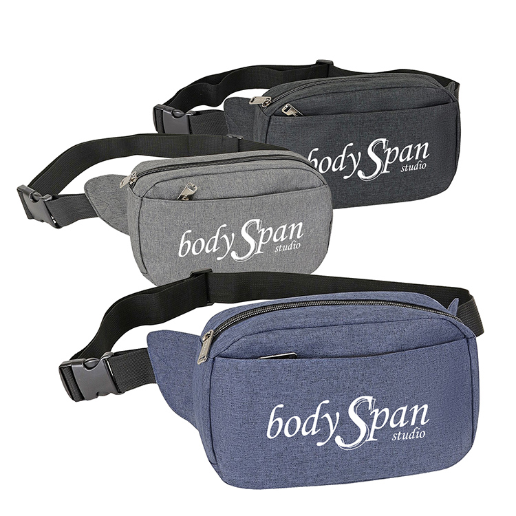 Heather Rounded 3 Pockets Fanny Pack 1