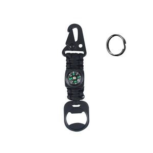 Versatile Survivor Rope Key Chain With Compass And Bottle Holder 14