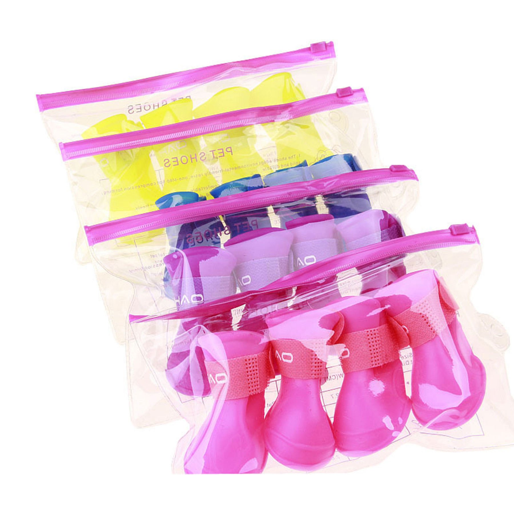 4 Pcs Dog Non-Slip Rubber Boots Rain Shoes 2
