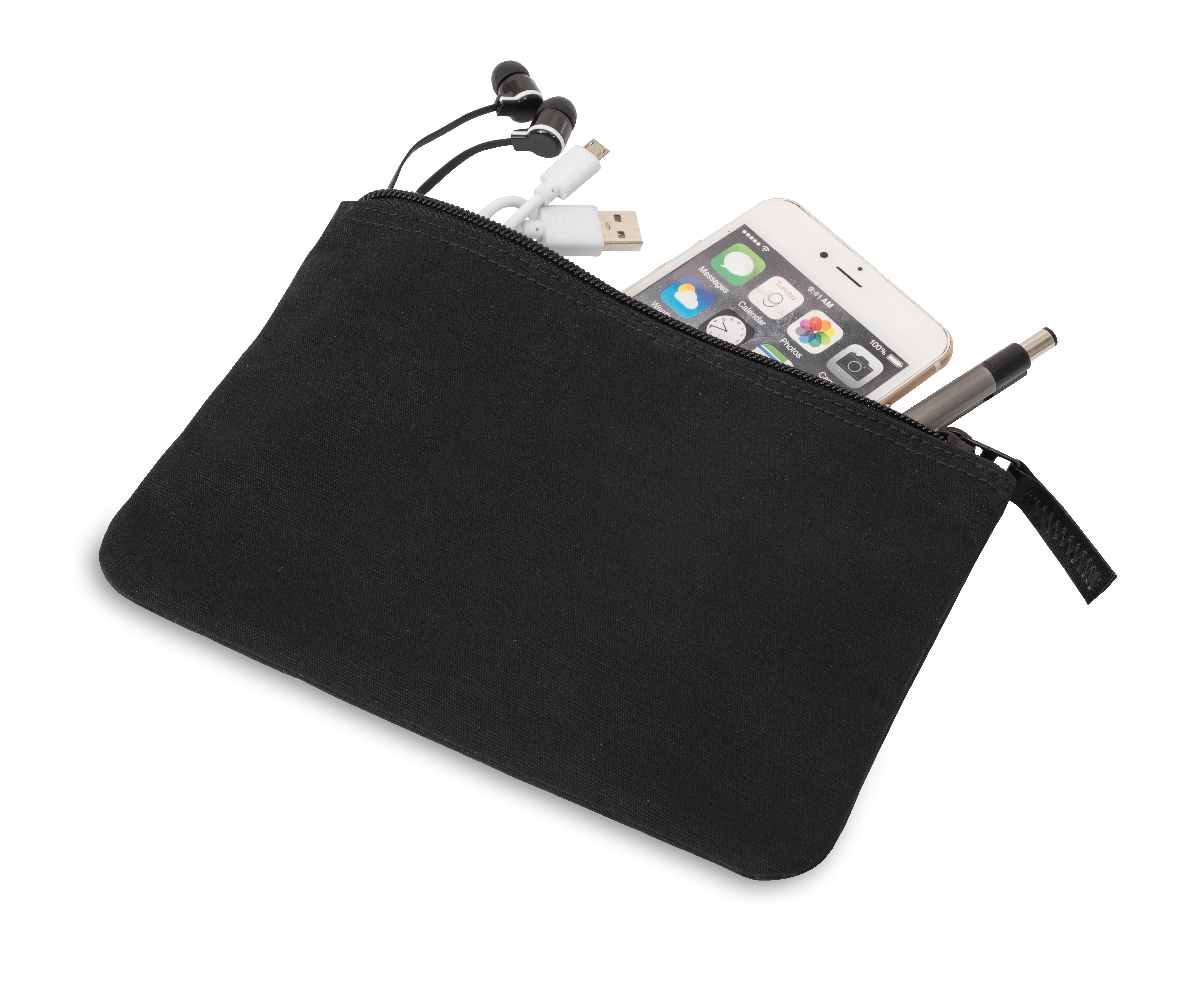 Avery Cotton Zippered Pouch 7