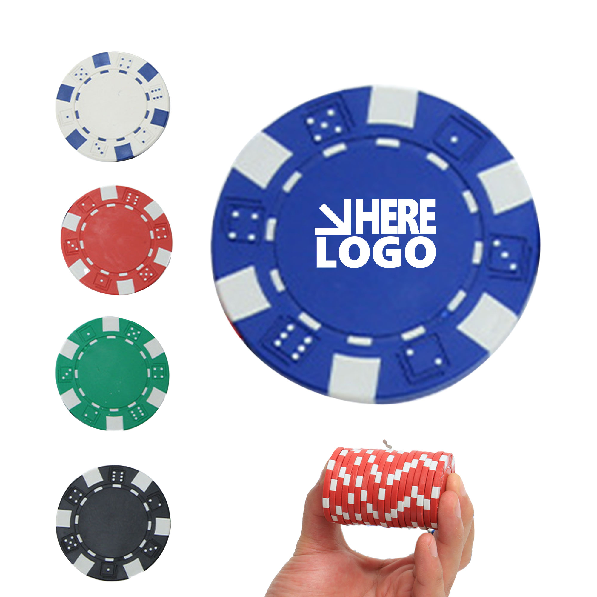 MOQ 100 ABS Pocker Chip Coin 2