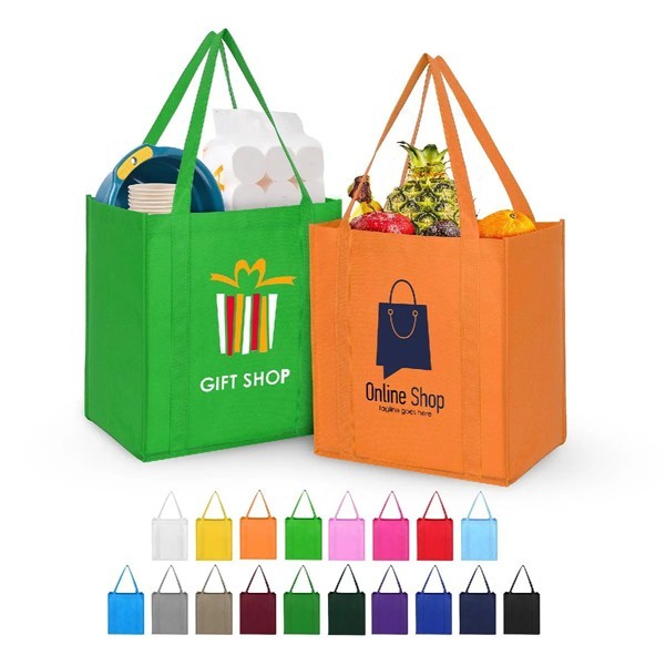 Reusable Non Woven Grocery Tote Bag With Bottom Insert 4