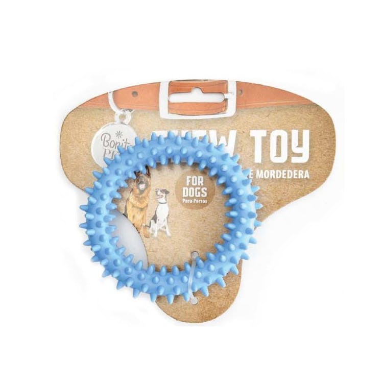 Spiky Ring Chew Toys - Blue 3.5"