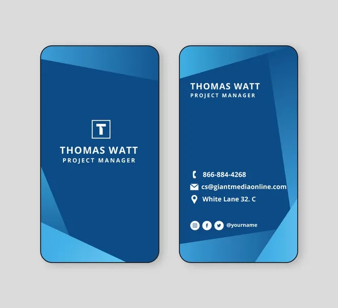 Rounded Corners Business Cards - Vertical (2" x 3.5") 3