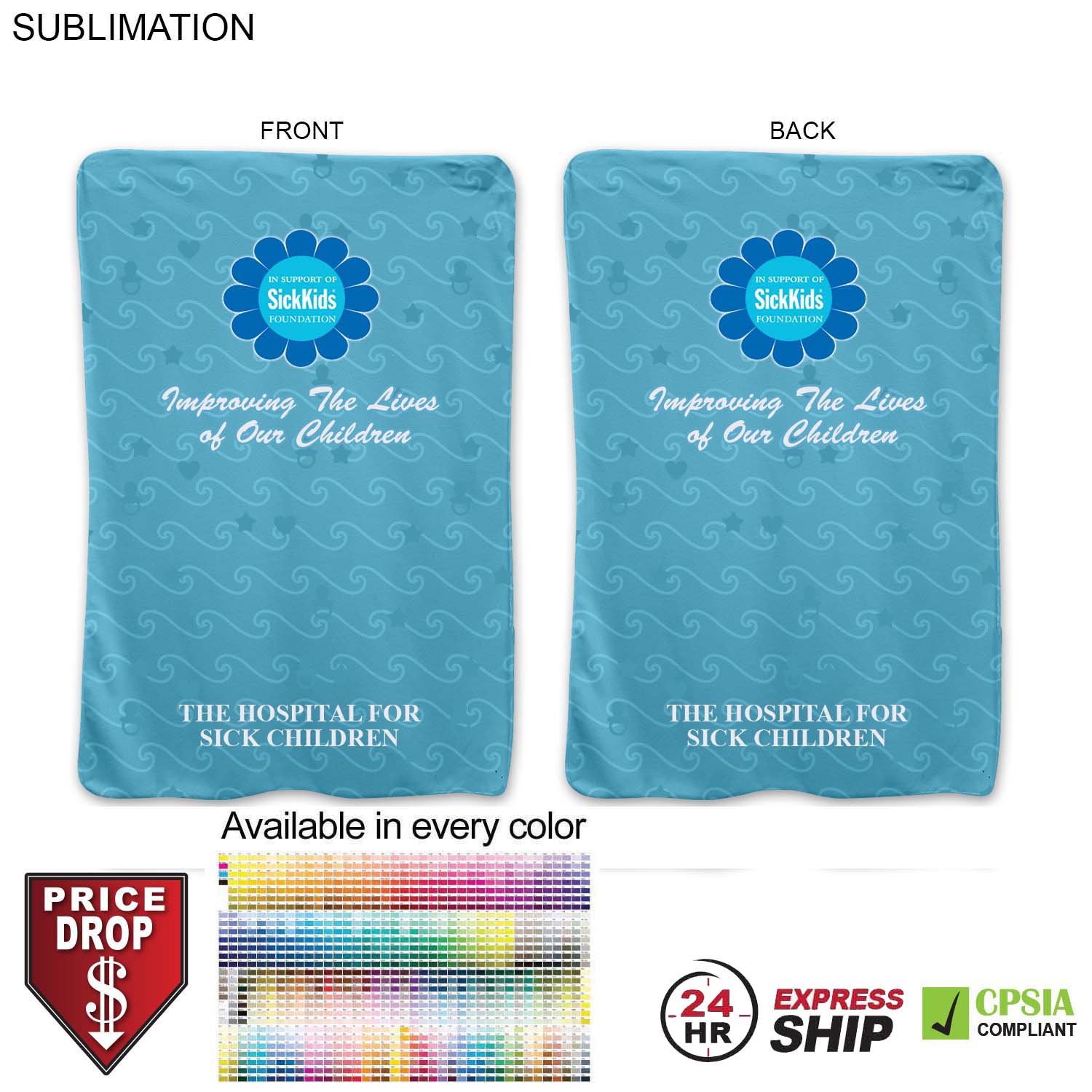 24 Hr Express Ship - Ultra Soft and Smooth Microfleece Lap Blanket 30x40, Sublimated 11